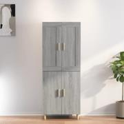 vidaXL Highboard grå sonoma 70x34x180 cm konstruert tre