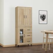 vidaXL Highboard sonoma eik konstruert tre