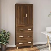 vidaXL Highboard brun eik konstruert tre