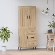 vidaXL Highboard sonoma eik konstruert tre