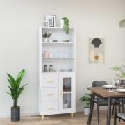 vidaXL Highboard hvit konstruert tre