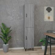 vidaXL Highboard grå sonoma 34,5x34x180 cm konstruert tre