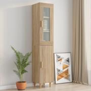 vidaXL Highboard sonoma eik 34,5x34x180 cm konstruert tre