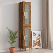 vidaXL Highboard røkt eik 34,5x34x180 cm konstruert tre