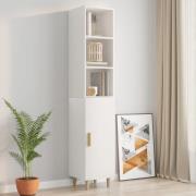 vidaXL Highboard hvit 34,5x34x180 cm konstruert tre