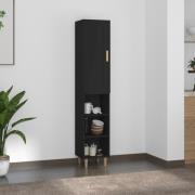 vidaXL Highboard svart 35x34x180 cm konstruert tre