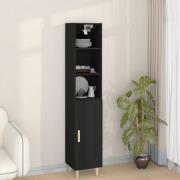 vidaXL Highboard svart 34,5x34x180 cm konstruert tre