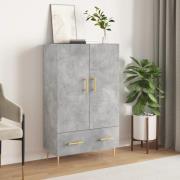 vidaXL Highboard betonggrå 69,5x31x115 cm konstruert tre