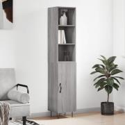 vidaXL Highboard grå sonoma 34,5x34x180 cm konstruert tre