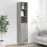 vidaXL Highboard grå sonoma 34,5x34x180 cm konstruert tre