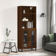 vidaXL Highboard brun eik 69,5x34x180 cm konstruert tre