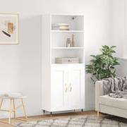 vidaXL Highboard hvit 69,5x34x180 cm konstruert tre