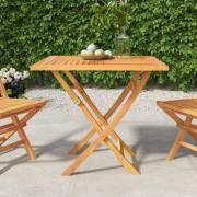 vidaXL Sammenleggbart hagebord 85x85x76 cm heltre teak