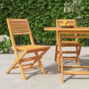 vidaXL Klappstoler 2 stk 47x62x90 cm heltre teak