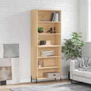 vidaXL Highboard sonoma eik 69,5x32,5x180 cm konstruert tre