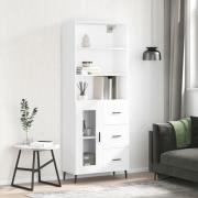 vidaXL Highboard hvit 69,5x34x180 cm konstruert tre