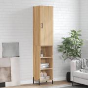 vidaXL Highboard sonoma eik 34,5x34x180 cm konstruert tre