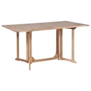 vidaXL Sammenleggbart sommerfuglbord for hage 150x90x75 cm heltre teak