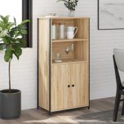 vidaXL Highboard sonoma eik 62x36x121,5 cm konstruert tre