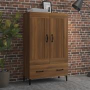 vidaXL Highboard brun eik 70x31x115 cm konstruert tre