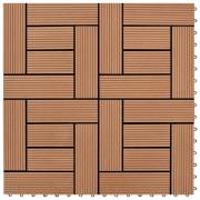 11stk 30 x 30 cm Brune Terrassefliser WPC 1 m²