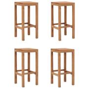 vidaXL Barkrakker 4 stk heltre teak