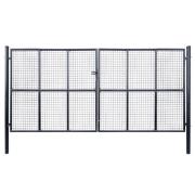 vidaXL Hageport netting galvanisert stål 400x175 cm grå