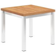 vidaXL Sidebord til hage 45x45x38 cm heltre teak og rustfritt stål