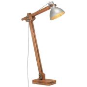 vidaXL Gulvlampe sølv heltre mango E27