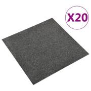 vidaXL Teppefliser gulv 20 stk 5 m² 50x50 cm antrasitt