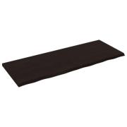 vidaXL Vegghylle mørkebrun 160x60x(2-4) cm behandlet heltre eik