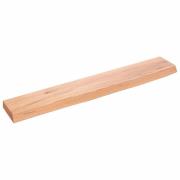 vidaXL Vegghylle lysebrun 60x10x2 cm behandlet heltre eik