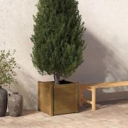 vidaXL Plantekasse honningbrun 50x50x50 cm heltre furu