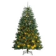 vidaXL Kunstig hengslet juletre 300 LED 210 cm