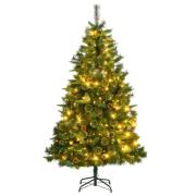 vidaXL Kunstig hengslet juletre 300 LED 240 cm