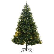 vidaXL Kunstig hengslet juletre 300 LED 210 cm