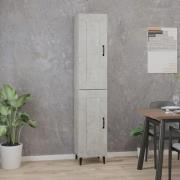 vidaXL Highboard betonggrå 35x34x180 cm konstruert tre