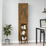 vidaXL Highboard røkt eik 35x34x180 cm konstruert tre