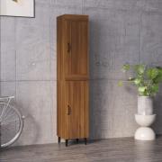 vidaXL Highboard brun eik 35x34x180 cm konstruert tre