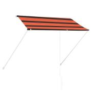 vidaXL Uttrekkbar markise 250x150 cm oransje og brun