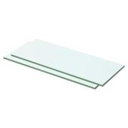 vidaXL Hyllepaneler 2 stk klart glass 50x15 cm