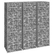 idaXL Gabion høybed 3 stk 30x30x100 cm jern