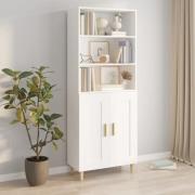 vidaXL Highboard hvit konstruert tre