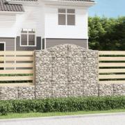 vidaXL Gabionkurver buede 11 stk 200x30x180/200 cm galvanisert jern