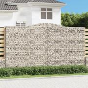 vidaXL Gabionkurver buede 6 stk 400x50x220/240 cm galvanisert jern