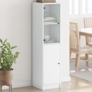 vidaXL Highboard med glassdører hvit 35x37x142 cm