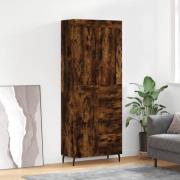 vidaXL Highboard røkt eik 69,5x34x180 cm konstruert tre