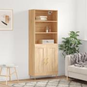 vidaXL Highboard sonoma eik 69,5x34x180 cm konstruert tre