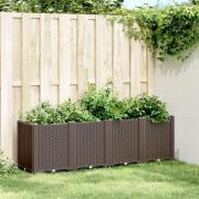 vidaXL Plantekasse brun 160x40x53 cm PP