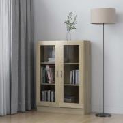 vidaXL Vitrine sonoma eik 82,5x30,5x115 cm konstruert tre